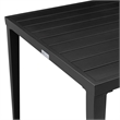 Armen Living Aileen Modern Aluminum Outdoor Dining Table in Black