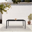 Armen Living Aileen Modern Aluminum Outdoor Dining Table in Black
