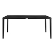 Armen Living Aileen Modern Aluminum Outdoor Dining Table in Black