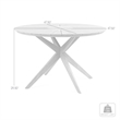 Armen Living Sachi Round Wood/Concrete Outdoor Dining Table in Natural