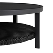 Armen Living Grand Round Aluminum Outdoor Conversation Table in Black