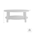 Armen Living Grand Round Aluminum Outdoor Conversation Table in Black