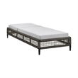 Armen Living Felicia Adjustable Fabric Outdoor Chaise Lounge Chair in Light Gray