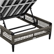 Armen Living Felicia Adjustable Fabric Outdoor Chaise Lounge Chair in Light Gray