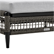 Armen Living Felicia Adjustable Fabric Outdoor Chaise Lounge Chair in Light Gray