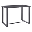 Armen Living Argiope Aluminum Outdoor Bar Height Dining Table in Dark Gray