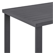 Armen Living Argiope Aluminum Outdoor Bar Height Dining Table in Dark Gray