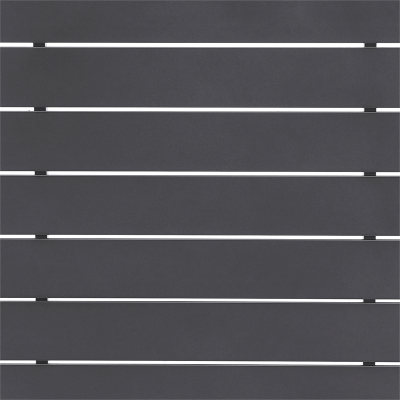 Armen Living Argiope Aluminum Outdoor Bar Height Dining Table in Dark Gray