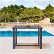 Armen Living Argiope Aluminum Outdoor Bar Height Dining Table in Dark Gray