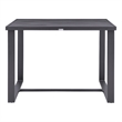 Armen Living Argiope Aluminum Outdoor Bar Height Dining Table in Dark Gray