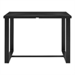 Armen Living Felicia Modern Aluminum Patio Bar Dining Table in Black