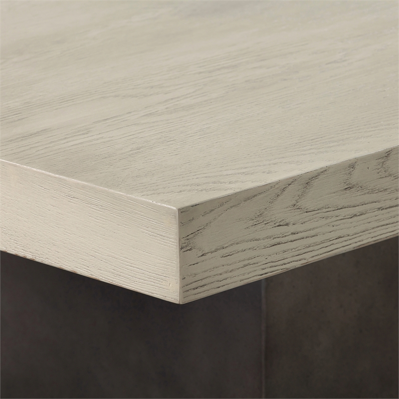 Armen Living Abbey Modern Concrete & Wood Console Table in Gray Oak/Silver-Gray