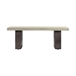 Armen Living Abbey Modern Concrete & Wood Dining Table in Gray/Oak
