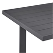 Armen Living Argiope 7-Piece Outdoor Aluminum Dining Table Set in Black/Gray