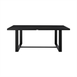 Armen Living Felicia 7-Piece Outdoor Aluminum Dining Table Set in Black/Gray