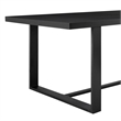 Armen Living Felicia 7-Piece Outdoor Aluminum Dining Table Set in Black/Gray