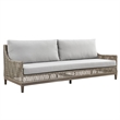 Armen Living Silvana 4-Piece Outdoor Fabric/Aluminum Conversation Set in Gray