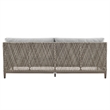 Armen Living Silvana 4-Piece Outdoor Fabric/Aluminum Conversation Set in Gray