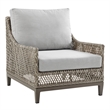 Armen Living Silvana 4-Piece Outdoor Fabric/Aluminum Conversation Set in Gray
