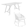 Armen Living Koala/Calica 5-Piece Modern Wood Dining Set in Dark Gray/Black