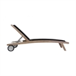Chateau Adjustable Chaise Lounge Chair in Eucalyptus Wood and Charcoal Rope