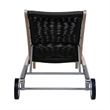 Chateau Adjustable Chaise Lounge Chair in Eucalyptus Wood and Charcoal Rope