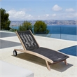 Chateau Adjustable Chaise Lounge Chair in Eucalyptus Wood and Charcoal Rope