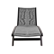 Chateau Patio Adjustable Chaise Lounge Chair in Eucalyptus Wood and Gray Rope