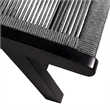 Chateau Patio Adjustable Chaise Lounge Chair in Eucalyptus Wood and Gray Rope