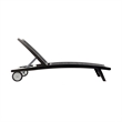 Chateau Patio Adjustable Chaise Lounge Chair in Eucalyptus Wood and Gray Rope