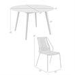 Sydney and Clip Patio 5 Piece Dining Set in Gray Rope with Black Eucalyptus Wood