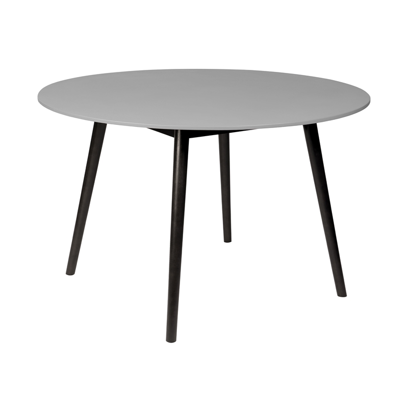 Sydney and Clip Patio 5 Piece Dining Set in Gray Rope with Black Eucalyptus Wood