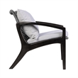 Armen Living Brighton 4-Piece Modern Wood & Fabric Outdoor Set in Gray/Black