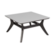 Armen Living Brighton 4-Piece Modern Wood & Fabric Outdoor Set in Gray/Black