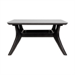 Armen Living Brighton 4-Piece Modern Wood & Fabric Outdoor Set in Gray/Black