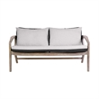 Armen Living Brighton 4-Piece Modern Wood/Fabric Outdoor Set in Natural/Charcoal