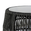 Armen Living Emory Fabric & Stone Indoor Outdoor Garden Stool in Charcoal/Gray