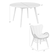 Sydney and Fanny 5 Piece Outdoor Patio Dining Set in Light Eucalyptus Wood