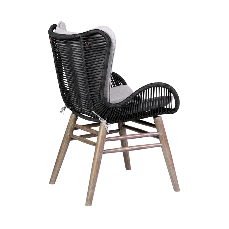 Sydney and Fanny 5 Piece Outdoor Patio Dining Set in Light Eucalyptus Wood