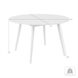 Sydney Outdoor Patio Round Dining Table in Dark Eucalyptus and Gray Stone