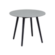 Armen Living Sydney Clip Outdoor 3-Piece Fabric/Wood Dining Set in Black/Blue