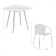 Armen Living Sydney Snack 3PC Outdoor Fabric & Stone Dining Set in Black/Gray
