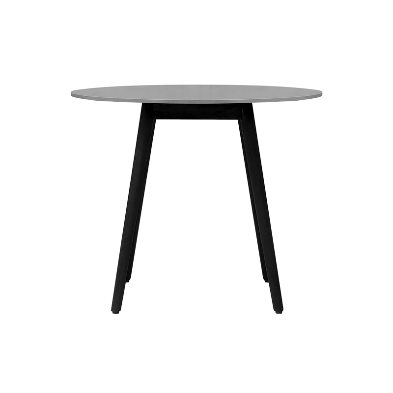 Armen Living Sydney Clip 3-Piece Outdoor Wood/Fabric Dining Set in Gray/Black