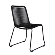 Armen Living Koala Shasta 5-Piece Wood Outdoor Dining Set in Black/Natural