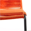 Armen Living Koala Shasta 5-Piece Wood Outdoor Dining Set in Tangerine/Natural