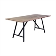 Armen Living Koala Shasta 5-Piece Wood Outdoor Dining Set in Gray/Natural