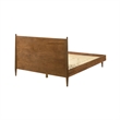 Armen Living Artemio Queen Platform Wood Bed Frame w/ Slim Track Arms in Walnut