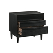 Armen Living Artemio 2-Drawer Wood Nightstand with Shelf in Black