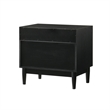 Armen Living Artemio 2-Drawer Wood Nightstand with Shelf in Black