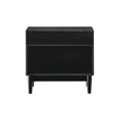 Armen Living Artemio 2-Drawer Wood Nightstand with Shelf in Black